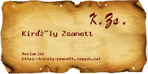 Király Zsanett névjegykártya